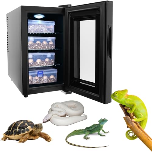 23L Reptile Incubator, Reptilien Ei Inkubator, 10-40℃ Einstellbare Temperatur, Brutautomat Vollautomatisch mit LED-Bildschirm, Lab Incubator für Wasserschildkröten, Eidechsen, Schlangen, 70W, Schwarz von RUETERY