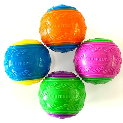 RUFFRUFF 4 Stück Hunde Quietschball 9cm Durchmesser Extra Groß XL für mittlere bis große Hunde RUFFRUFF 4 Stück Hunde Quietschball 9cm Durchmesser Extra Groß XL für mittlere bis große Hunde von RUFFRUFF