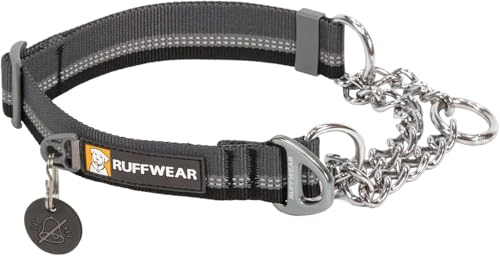 RUFFWEAR Chain Reaction Hundehalsband, verstellbar, kein Ziehen, Hundehalsband und Hundetrainingshalsband, Aluminium-D-Ring & begrenzter Schnur, reflektierendes Hundehalsband Basalt Grey 11"-14" RUFFWEAR Chain Reaction Hundehalsband, verstellbar, kein Ziehen, Hundehalsband und Hundetrainingshalsband, Aluminium-D-Ring & begrenzter Schnur, reflektierendes Hundehalsband Basalt Grey 11"-14" von RUFFWEAR