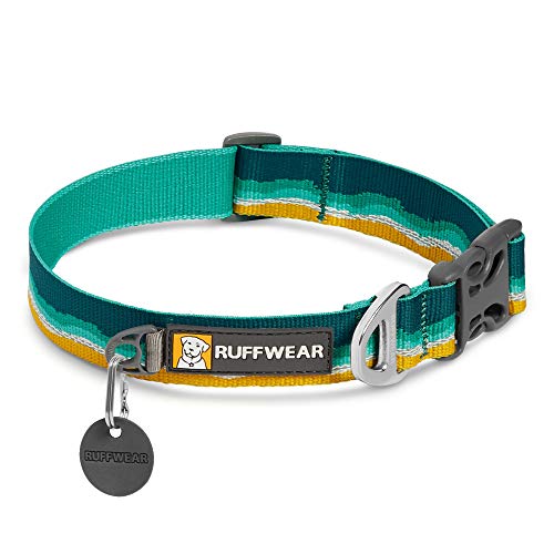 RUFFWEAR Crag Hundehalsband, Reflektierendes und Bequemes Halsband für den Täglichen Gebrauch, Meeresschaum, 51–66 cm von RUFFWEAR