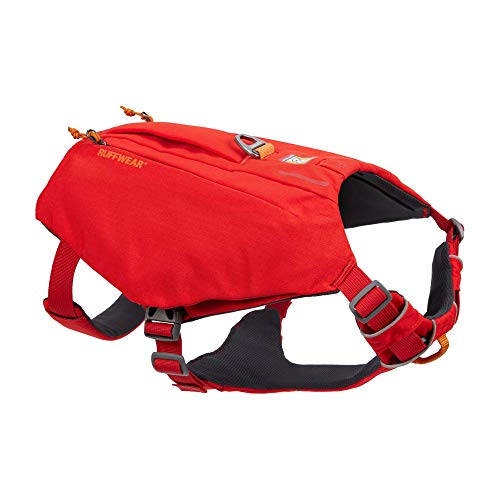 RUFFWEAR Hundegeschirr mit Taschen, Switchbak, Ganztägiger Komfort mit Eingebauten Taschen Für Kurze Tagesausflüge und Alltägliche Aktivitäten, kleine Rassen, Red Sumac von RUFFWEAR