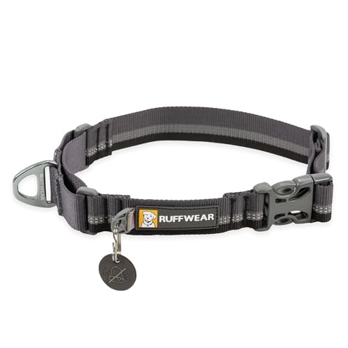 RUFFWEAR Web Reaction Hundehalsband, verstellbares Martingal-Halsband mit Aluminium-V-Ring und seitlicher Öffnung, bequemer Stoff, reflektierendes mit Schlauchlock-Gurtband Basalt Grey 11"-14" RUFFWEAR Web Reaction Hundehalsband, verstellbares Martingal-Halsband mit Aluminium-V-Ring und seitlicher Öffnung, bequemer Stoff, reflektierendes mit Schlauchlock-Gurtband Basalt Grey 11"-14" von RUFFWEAR