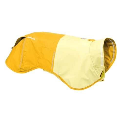 RUFFWEAR Sun Shower Regenjacke für kleine Hunde, Allwetter-Hundemantel, wasserdichte Hundejacke, leichte wetterfeste Hundeweste und Hunderegenmantel, Größe S, Mineralgelb von RUFFWEAR