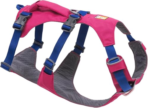 Ruffwear Flagline Hundegeschirr mit Griff, Lleichtes, Verstellbares Gehgeschirr, 3 Leinenbefestigungspunkte, verstärktes Gurtband und starker V-Ring aus Metall Alpenglow Pink Large/X-Large von RUFFWEAR