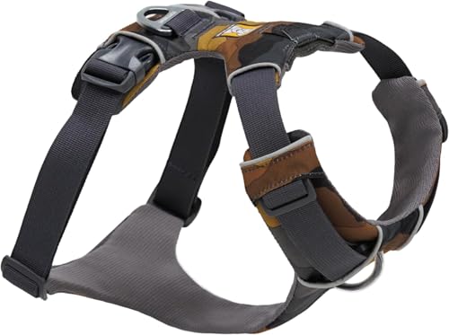 Ruffwear Front Range Hundegeschirr, reflektierendes Y-Geschirr, verstellbares, bequem gepolstertes Alltagsgeschirr für Spaziergänge und Hunderennen, 2 Leinenbefestigungen, Moonlight Mountains M von RUFFWEAR