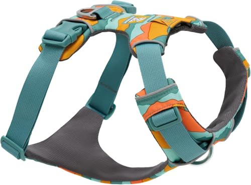 Ruffwear Front Range Hundegeschirr, reflektierendes Y-Geschirr, verstellbares, bequem gepolstertes Alltagsgeschirr für Spaziergänge und Hunderennen, 2 Leinenbefestigungen, Spring Mountains M von RUFFWEAR