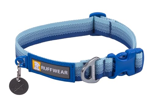 Ruffwear Front Range-Halsband, Hundehalsband mit V-Ring, längenverstellbares Haustier-Hundehalsband, bequemer weicher Stoff, Haustierhalsband mit Hundeleinen-Befestigungsring, Coastal Fade 20"-26" von RUFFWEAR