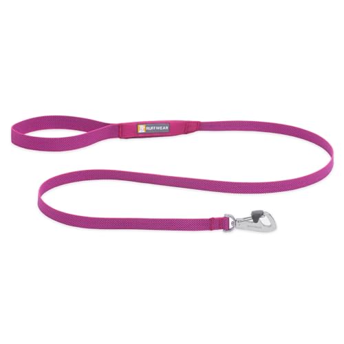 RUFFWEAR Hundeleine Hi & Light, Starke Leine, mit integrierter Aufbewahrungstasche und sicher abschließbarem Crux-Clip, kompakt zusammenklappbar auf Taschengröße, Alpenglow Pink von RUFFWEAR