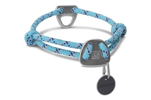 Ruffwear Seil-Halsband für Hunde, Große bis sehr große Hunderassen, Größenverstellbar, Reflektorstreifen, Größe: L (51-66 cm), Hellblau (Blue Atoll), Knot-a-Collar, 25602-4092026 von RUFFWEAR