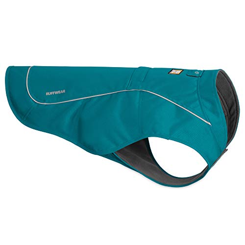 Ruffwear Widerstandsfähige Hunde-Jacke mit Fleece-Innenfutter, Miniatur-Hunderassen, Größe: XXS, Blau (Baja Blue), Overcoat, 05203-450S2 von RUFFWEAR