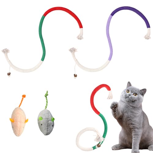4 Stück Katzenspielzeug,Beißseil,Katzenminzenspielzeug, Katzenminzenspielzeug,Maus,Kätzchenspielzeug,interaktives Katzenspielzeug für Hauskatzen,Kätzchen gegen Langeweile und Bewegung (Rot + Lila) 4 Stück Katzenspielzeug,Beißseil,Katzenminzenspielzeug, Katzenminzenspielzeug,Maus,Kätzchenspielzeug,interaktives Katzenspielzeug für Hauskatzen,Kätzchen gegen Langeweile und Bewegung (Rot + Lila) von RUGBOL