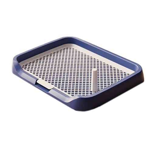 Abnehmbare Hundetoilette, Halter für Welpenunterlage, Netz Hundetoilette mit Abnehmbarem Pfosten, Indoor PIPI Pads für Kleine und Mittelgroße Welpen, Leicht Zu Reinigen(Blue,44.5cm) von RUHGKV