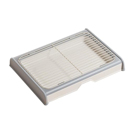 Hundetoilette, Halter für Hunde PIPI Pads für Den Innenbereich, Welpentoilette mit Spritzschutz, Quadratische Trainingstoiletten für Große, Kleine und Mittelgroße Hunde(White) von RUHGKV