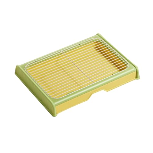 Hundetoilette, Halter für Hunde PIPI Pads für Den Innenbereich, Welpentoilette mit Spritzschutz, Quadratische Trainingstoiletten für Große, Kleine und Mittelgroße Hunde(Yellow) von RUHGKV