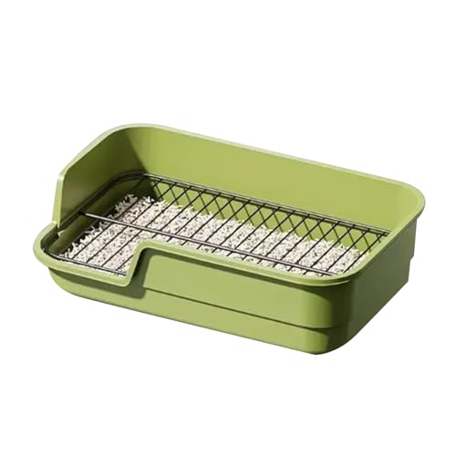 Hundetoilette, Hohes Hundetoiletten Set, Niedriges Hundetoiletten Set mit Gitter, Hundetoilette für Den Innenbereich, Schnelle Reinigung(Green,60cm) von RUHGKV