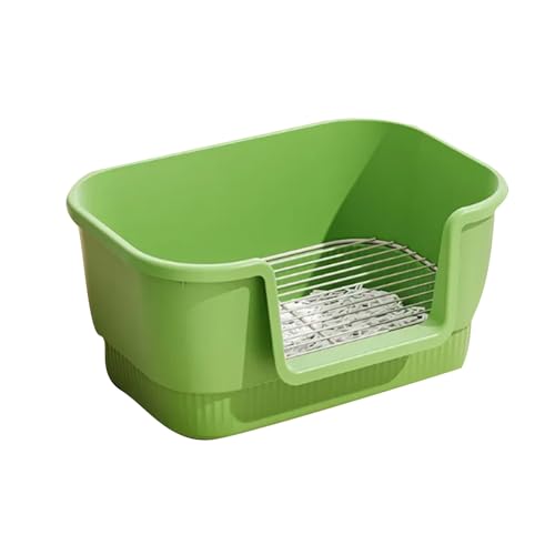 Hundetoilette, Quadratische Trainingstoilette, Hundetoilette Aus Netzgewebe mit Erhöhten Seiten, Welpentoilette für Den Innenbereich, für Balkon, Wohnung, Langlebig und Haustiersicher(Green,45cm) von RUHGKV