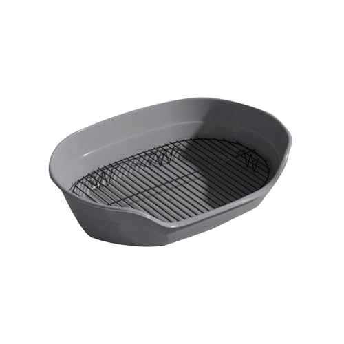 Hundetoilette, Robuste Hundetoilette, Netz Trainingstoilette mit Hohem Rand, Töpfchen Trainingstablett für Kleine, Mittelgroße und Große Hunde Robust und Haustiersicher(57cm) von RUHGKV