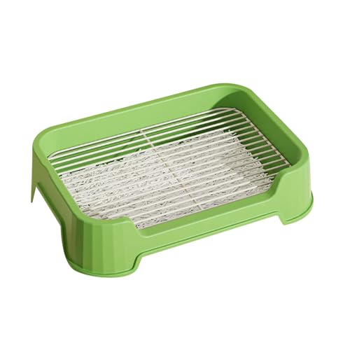 Hundetoilette mit Hohen Wänden, Netz Trainingswanne, Hundetoilette mit Schaufel, Indoor Hundetoiletten für Kleine und Mittelgroße Hunde, Katzen und Kaninchen mit Rutschfestem Boden(Green) von RUHGKV