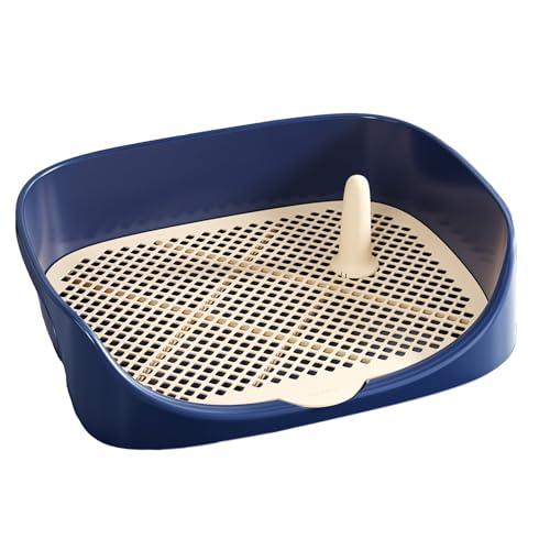 Welpentoilette, Raise The Fence Haustiertoilette, Netz Trainingswanne mit Abnehmbarem Gitter, Hundetoilette für Kleine und Mittelgroße Hunde Langlebig und Haustiersicher(Blue,40cm) von RUHGKV