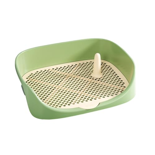 Welpentoilette, Raise The Fence Haustiertoilette, Netz Trainingswanne mit Abnehmbarem Gitter, Hundetoilette für Kleine und Mittelgroße Hunde Langlebig und Haustiersicher(Natural,40cm) von RUHGKV