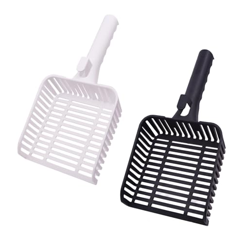 RUIAN Katzenstreuschaufel-Set, groß, 2er-Pack, robuste Kunststoffschaufel mit 30 cm ergonomischem Griff, antihaftbeschichtete Oberfläche und dicke Sieblöcher für Klumpstreu, unzerbrechliches Design RUIAN Katzenstreuschaufel-Set, groß, 2er-Pack, robuste Kunststoffschaufel mit 30 cm ergonomischem Griff, antihaftbeschichtete Oberfläche und dicke Sieblöcher für Klumpstreu, unzerbrechliches Design von RUIAN