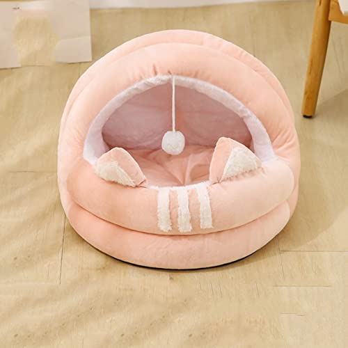 Beruhigendes Hundebett, 2-in-1, gemütliches Haustierbett, tragbar, faltbar, Katzenbett, Donut-Zelt, weich, warm, für Katzen, Hundehöhle, Nest, Anti-Angst, Welpen, Schlafbett Beruhigendes Hundebett, 2-in-1, gemütliches Haustierbett, tragbar, faltbar, Katzenbett, Donut-Zelt, weich, warm, für Katzen, Hundehöhle, Nest, Anti-Angst, Welpen, Schlafbett von RUIBEI