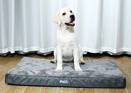 Hundebett, großer Haustierkorb, waschbar, kühlendes Hundebett mit Oxford-Gewebe, orthopädisches Hundesofa mit abnehmbarem Bezug für kleine/mittlere/große Hunde von RUIBEI