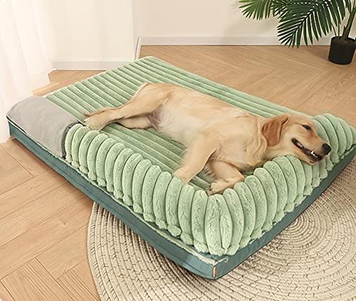 Hundebett Grosser Hund Waschbar,Hundematratze in orthopädischer Form und Kissenmatte für Hundebox mit waschbarem,Weiches Hundekissen Hundekorb Hundesofa,erhöhte Ränder von RUIBEI