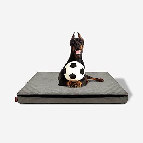 Hundebett für große Hunde,waschbar rutschfest Hundebetten,Hundematratze in orthopädischer Form und Kissenmatte,Hundekorb,Flauschiges abnehmbarem von RUIBEI