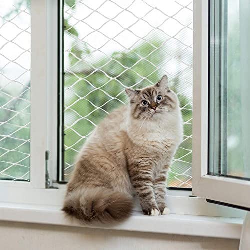 RUIBEI Schutznetz für Katzenschutznetz für Katzen Balkon transparent, Haustiere Schutz Sicherheitszaun Netz, Mesh Balkon für Katzen und Vogel, reißfest von RUIBEI