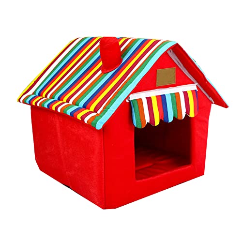 Weiches, kleines Haustierbett, waschbar, für den Innenbereich, für Katzen, Welpen, beruhigendes Bett, weich, warm, Katzenbetten, Schlafnest, tragbar, für Kätzchen, Welpen, Haustierhöhle Weiches, kleines Haustierbett, waschbar, für den Innenbereich, für Katzen, Welpen, beruhigendes Bett, weich, warm, Katzenbetten, Schlafnest, tragbar, für Kätzchen, Welpen, Haustierhöhle von RUIBEI