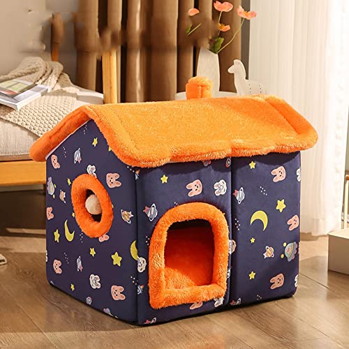 Weiches Warmes Katzenbett Indoor Bequemes Haustierhaus Rutschfest Waschbar Hund Katze Schlafnest Haustier Faltbar Abnehmbar Welpen Kätzchen Höhle Bett für Herbst Winter Weiches Warmes Katzenbett Indoor Bequemes Haustierhaus Rutschfest Waschbar Hund Katze Schlafnest Haustier Faltbar Abnehmbar Welpen Kätzchen Höhle Bett für Herbst Winter von RUIBEI