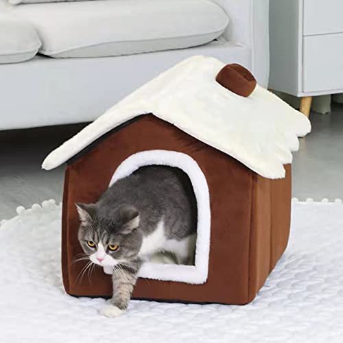 Weiches warmes Hundebett für Hunde und Katzen, kuscheliges Plüsch-Iglu-Haustierhaus, faltbar, für Welpen, Kätzchen, Schlafnest, Anti-Angst, Katzen, Hundehöhle, Haustierbett, maschinenwaschbar Weiches warmes Hundebett für Hunde und Katzen, kuscheliges Plüsch-Iglu-Haustierhaus, faltbar, für Welpen, Kätzchen, Schlafnest, Anti-Angst, Katzen, Hundehöhle, Haustierbett, maschinenwaschbar von RUIBEI