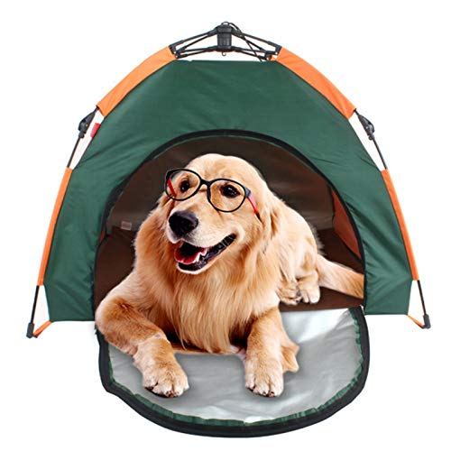 RUIBUY Hunde-Zelt, für kleine/mittelgroße und große Hunde, sofortiger Aufbau in 60 Sekunden, wasserdicht, Kissen abnehmbar, L x B x H: 79 x 77 x 62 cm von RUIBUY