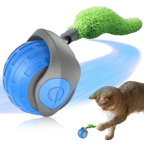 RUICUBEI Interaktives Katzenspielzeug, interaktiver Ball für Katzen mit austauschbarem Schwanz, 2 Geschwindigkeiten, elektrisches automatisches Spielzeug für Katzen im Innenbereich, unregelmäßiges RUICUBEI Interaktives Katzenspielzeug, interaktiver Ball für Katzen mit austauschbarem Schwanz, 2 Geschwindigkeiten, elektrisches automatisches Spielzeug für Katzen im Innenbereich, unregelmäßiges von RUICUBEI