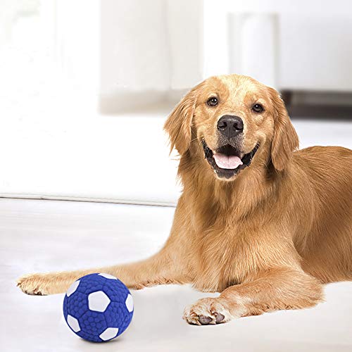 RUIXIA Hundespielzeug Ball Hund Zahn Reinigung Spielzeug Bälle mit Zahnpflege Funktion aus Naturkautschuck Spielzeug, Interaktive Spielzeuge für Hunde, Spiel Spaß Football Toy Perfekte Zahnpflege von RUIXIA