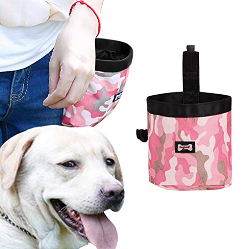 RUIXIB Haustier Hund Behandeln Tasche Camouflage Kleiner Futterbeutel Outdoor Tragbar Training Hund Snack Bag Professionelle Welpen Trainingsbeutel Gürteltasche Hundetrainingstasche von RUIXIB