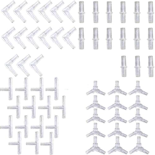 RUNCCI-YUN 60 Stück Aquarium Schlauchverbinder Steckverbinder transparente Luftschlauch Adapter I L T Y Förmige Schlauch Verbinder für 6mm Aquarienluftschlauch RUNCCI-YUN 60 Stück Aquarium Schlauchverbinder Steckverbinder transparente Luftschlauch Adapter I L T Y Förmige Schlauch Verbinder für 6mm Aquarienluftschlauch von RUNCCI-YUN