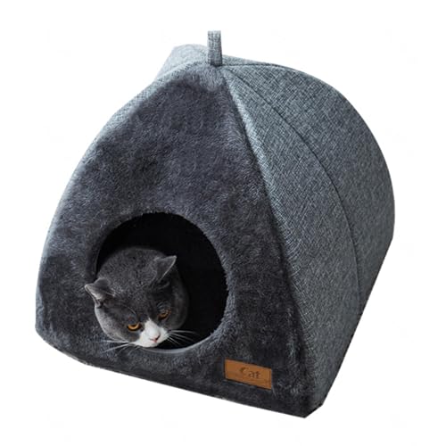 Katzenhaus Für Draußen Warm mit waschbaren Kissen Modern KatzenhöHle Katzen Bett, GemüTlich Katzenkorb, ugwb12cy3jeb1127,S von RUNCH