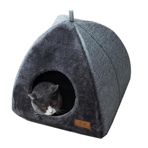 Outdoor Pet House Warm Waschbar Einfach Zu Verwenden Für Haustiere Schutz Bett Für Kleines Haustier Innen Katzen Bett, GemüTlich Katzenkorb,M von RUNCH