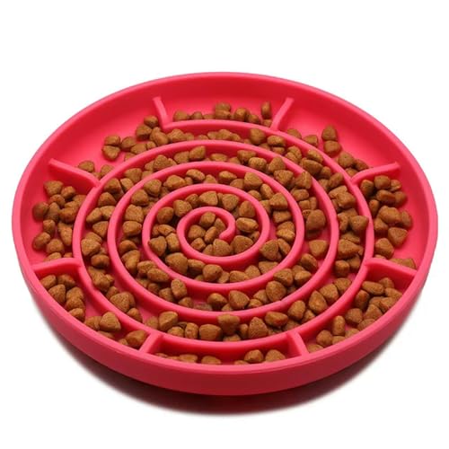Pet Supplies Slow Food Napf Katze Anti-Rutsch-Futternapf Welpe Anti-Ersticken Silikon Spielzeug Futterteller von RUNSIBA