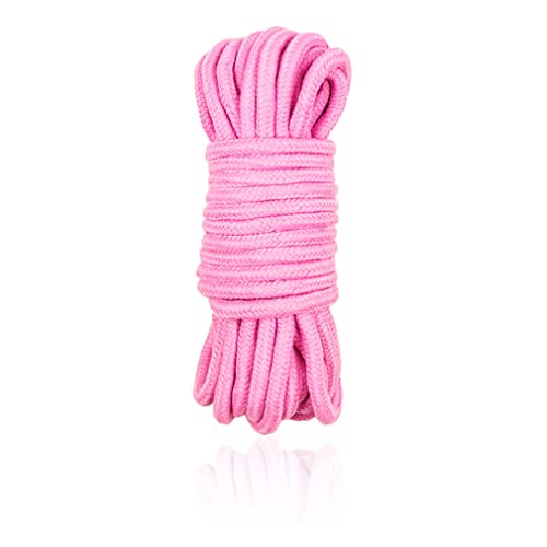 RURAUOGR 10 M Baumwollseil Multifunktionales Seil für Packgepäck, Nähen, Bindung Bett SM Sexspielzeug, 8 mm Durchmesser, Rosa (1 Stück) von RURAUOGR