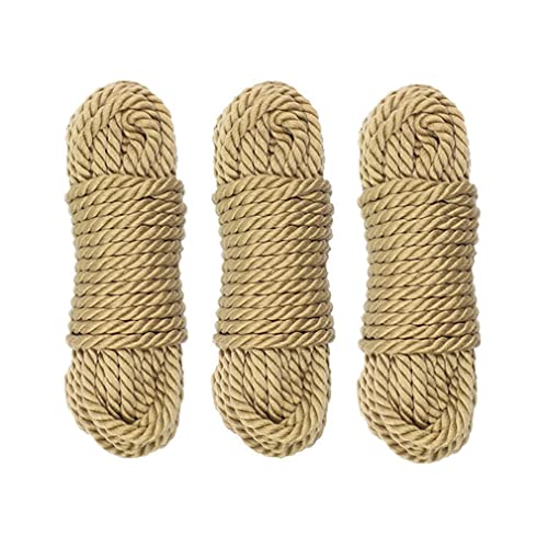 RURAUOGR 5 Meter Baumwollseil SM Spiele Seil für Packgepäck, Nähen, Bindung Sexspielzeug, 8mm (3 Stück) von RURAUOGR