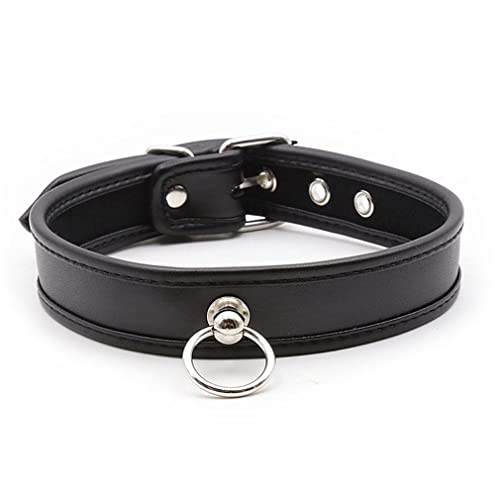 RURAUOGR SM Halsband Punk Halsbänder Choker Gotisch Halskette Bar Nachtclub Sex Spielzeug für Frauen (Schwarz, Halsband) von RURAUOGR