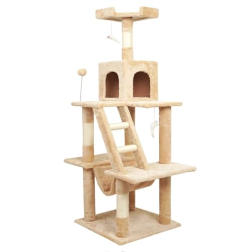 Kratzbaum Katzenbaum Katzen Kratzbaum Kratzbaum, Katzenturm, Hoher Kratzbaumturm, Mehrstöckige Kratzbäume Mit Katzenhöhlen Und Sitzstange Kratzbäume Katzenkratzbaum Kletterbaum von RUVOO