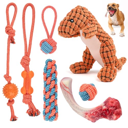RUXAN Hunde Spielzeug, Hergestellt aus Natürlicher Baumwolle Hunde Intelligenz Entwickeln Geeignet für Mittelgroße Hunde kleine Hunde Verschiedene Hundebälle Welpenspielzeug 5-teiliges Set von RUXAN