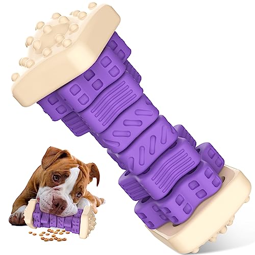 RUXAN Hundespielzeug Unzerstörbares für Aggressives Kauer, Intelligenz Hundespielzeug mit Milchgeschmack, Interaktives Kauspielzeug Hund für Kleine, Mittelgroße Hunde von RUXAN