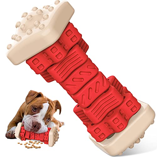 RUXAN Hundespielzeug Unzerstörbares für Aggressives Kauer, Intelligenz Hundespielzeug mit Milchgeschmack, Interaktives Kauspielzeug Hund für Kleine, Mittelgroße Hunde von RUXAN