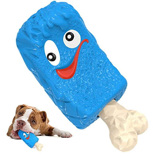RUXAN Hundespielzeug Unzerstörbares Kauspielzeug, Hunde Kauspielzeug mit Milchgeschmack, Robustes Naturkautschuk, Spender Spielzeug für Mittelgroße/Große Hunde von RUXAN