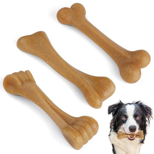 RUXAN Unzerstörbares Hundespielzeug für aggressive Kauer, 3 Stück von RUXAN